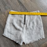 Free People Cream Off-White Tweed Shorts Frayed Hem High Waist Women's Size 6 Photo 5