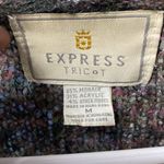 EXPRESS Vintage button down cardigan sweater purple gray oversized medium Photo 1