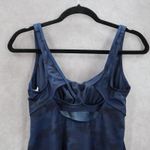 Navy Blue Camo Beach Padded Active Swim Sports Bra Tankini Tank Top S Small Photo 3