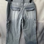 Forever 21  Premium Wide-Leg Cargo Jeans-Relaxed Fit Straight leg, size 28 New!! Photo 13