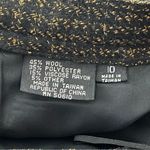 Kasper Vtg 80s 90s  Wool Blend Skirt Metallic Tweed High Waist Midi Black Gold 10 Photo 2