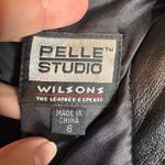 wilson's leather Vtg  black leather zip up pants Photo 2