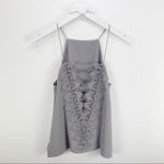 Cami NYC NWT  The Charlie Silk Lace Top Grey XS Photo 1