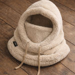 Cozy Sherpa Hood Scarf – Winter Gorpcore White Size undefined Photo 0