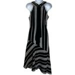 Donna Karan New York Black/White Texture Asymmetrical Hem Dress EUC 6 Photo 5