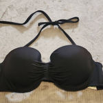 Victoria's Secret  Size 34D Black Strappy Back Bandeau Strapless Bikini Top Photo 0