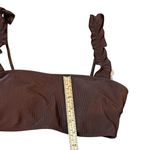 Abercrombie & Fitch  Brown Ribbed Ruffle Strap Bralette or Bikini Top NEW Sz S Photo 6