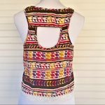 Love Squared Colorful tribal, lace trimmed tank top Photo 4