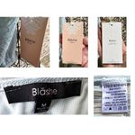 NWT Blashe Teddy Bodysuit Sz M Blue Sheer Lace Accents Snap Closure Exo… Photo 11