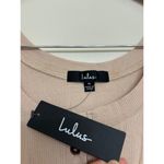 Lulus  Simply the Best Beige Short Sleeve Button-Front Tee M NWT Photo 5