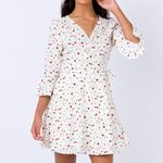 Princess Polly  Hebron Mini Wrap dress White - 4‎ NWT Photo 2