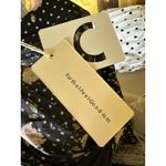 NWT Commense Floral Midi Dress w Ruffle Sweetheart Neckline & Spaghetti Straps S Black Photo 10