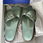 Birkenstock Madrid Big Buckle High Shine Surf Green Sandals size 8 NWT Photo 5