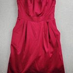 David's Bridal Womens Dress Size 8 Pink Strapless Satin Mini Cocktail Party NEW Photo 0