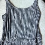 Old Navy Blue and White Striped Linen Blend Cami Dress Photo 3