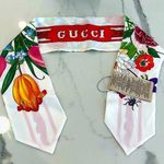 Gucci Floral Neck Bow Scarf Photo 0