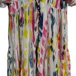 Hemant and Nandita Jorah Multicolor Tie Dye Print V-Neck Puff Sleeve Midi Dress S Photo 9
