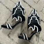 Open Toe Cowboy Boot Sandals Silver Size 7.5 Photo 5