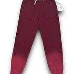 NEW Electric & Rose Feliz Cotton French Terry Jogger Relaxed Fit Maroon Small Photo 0