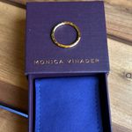 Monica Vinader Siren Hammered Ring Gold Photo 0