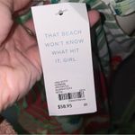 Cacique Swim by  Size 20 Tankini Bathing Suit Top Tropical Floral Layered Orange Photo 3