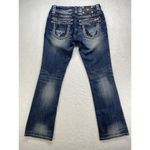 Miss Me Jeans Womens Size 27 boot cut blue Denim zippered rhinestone Pockets Photo 10