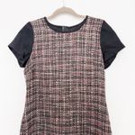 Banana Republic  Womens Dress Size 8 Black Plaid Tweed Mini Office Chic Parisian Photo 1