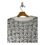 Bobeau Sweater‎ Women XS Ivory Black Tweed Knit Side Zip Crew Neck Pullover NWT Photo 5