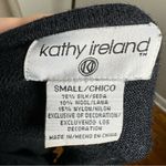 Kathy Ireland Silk Blend Beaded Embroidered Black Knit Cardigan Small Minimalist Photo 5