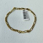 Macy's NWT Gold over Sterling Silver unisex Italian made Chain Bracelet Photo 0