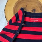 Talbots Red and Black Striped Stretch Weekend Short Sleeve Top Size 1X Photo 4
