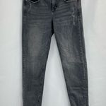 ZARA Raw Hem Distressed Denim Skinny Jeans Grey Size 4 Photo 1