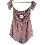 superdown  NWT Aviana Coquette Fairycore Off Shoulder Romper in Mauve Photo 1