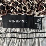 MINKPINK ‎ Fit & Flare Dress Leopard Print Mini Dress Tan Brown Ruched Photo 4