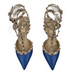 Valentino Garavani Rockstud 65mm Leather Caged Pump Blue Pink Size 36.5 Photo 4