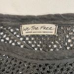 Free People  We The Free Crochet Knit Long Sleeve Top • Charcoal Gray • Size M Photo 2
