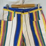 SoStanza Contemporary Apparel Vintage Shorts Women Size 9/10 White Multi Stripe Photo 1