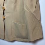 Giorgio Armani Vintage Wool Blazer Tan Beige Size 46 Office Business 80s Italy Photo 8