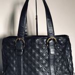 Michael Kors Black Leather Quilted Tote Photo 5