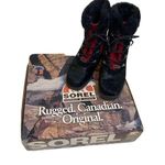 Sorel Soho Chianti Winter Hiking Lace Up Boots Deadstock NIB Sz 7 Suede Black Photo 1