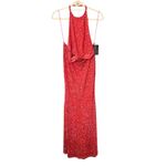 RETROFETE Katerina Sequined Cutout Maxi Dress Coral NWT Small Pink Photo 2