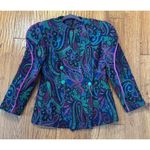 Stefano’s by Stephan Carey vintage paisley blazer jacket 8 wool Green Photo 1