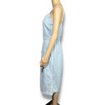 No Boundaries  Womens Denim Jumpsuit Sleeveless Wide Leg Mid Calf Blue Large Photo 5
