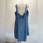 Loft Plus Blue Chambray Denim Button Front Tank Dress with Pockets Size 16 Photo 5