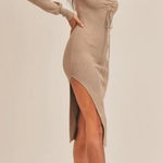 MABLE CLOTHING Ribbed‎ Bodycon Sweater Midi Dress Photo 0
