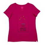 Life is Good  Pink Half Full Vase Tee Size Medium Photo 0