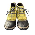 Sorel Yellow Weatherproof Rain Duck Boots Hiking Camping Pastel Outdoors Size 6 Photo 1