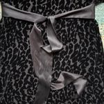 Betsey Johnson black burnout velvet leopard print tie tunic dress, size 2 Photo 6