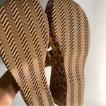 Volatile Leopard Print Wedge Flip Flop Gold Taupe Sz 9 Tan Photo 9