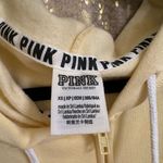 PINK - Victoria's Secret  Light Yellow Full Zip Hoodie XS Flawed Photo 3